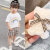 Summer Short Sleeve Sweet Girl Casual Wear T-Shirt & Short Set With Bear Model Shape adorable Hairpins